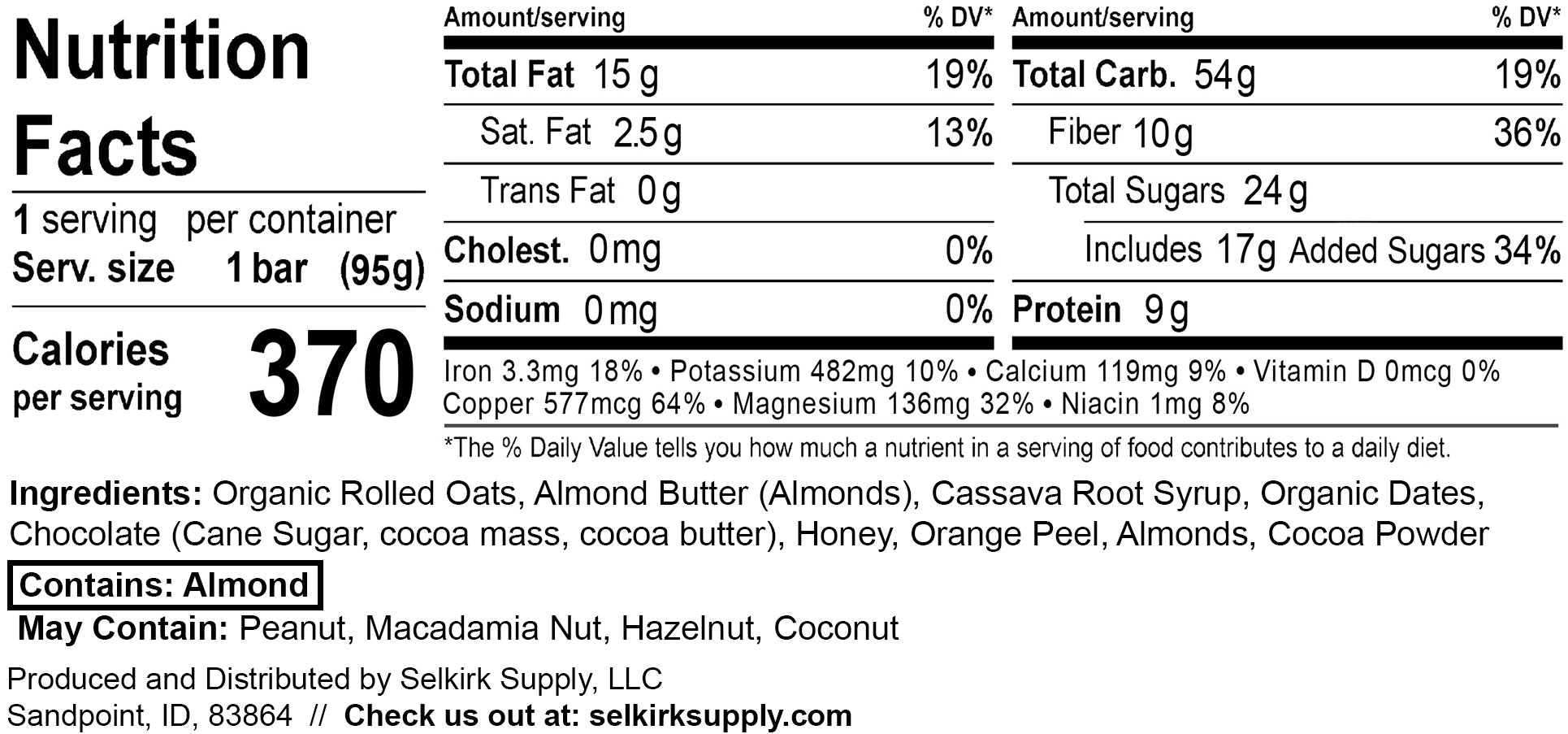 Dark Chocolate W/ Orange (12 Bar Pack)